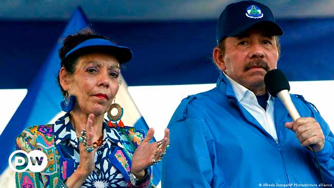 Rosa Murillo, esposa de Daniel Ortega y vicepresidenta. Daniel Ortega, el presidente de Nicaragua que fue revolucionario.