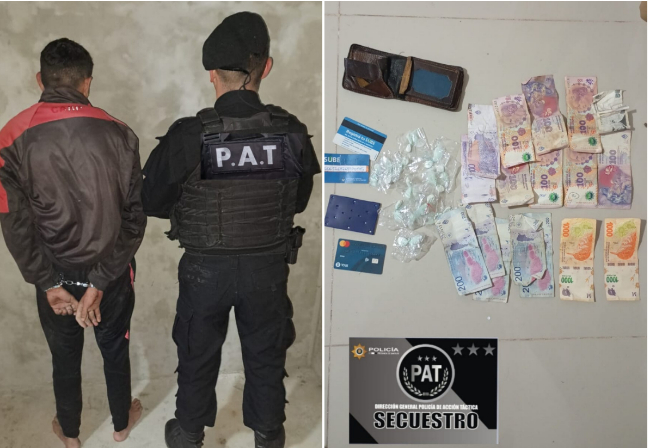 Persecución y detención en Timbúes: un joven fue aprehendido con cocaína fraccionada en sus medias