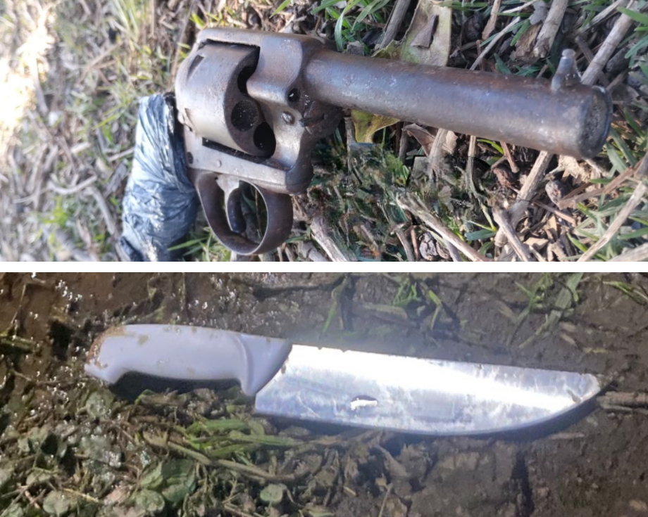 Detenido tras amenazar a su familia con un arma de fuego y luego intentar huir con una cuchilla