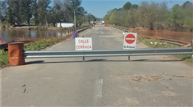 Vialidad Nacional realizó los estudios para determinar los trabajos en el puente del río Carcarañá