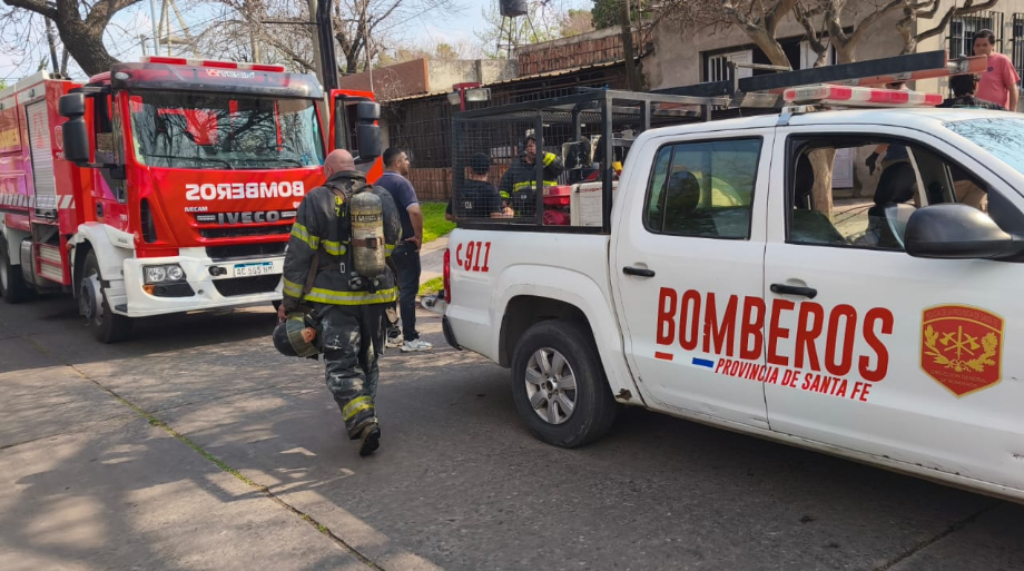Principio de incendio en una vivienda de Puerto General San Martín