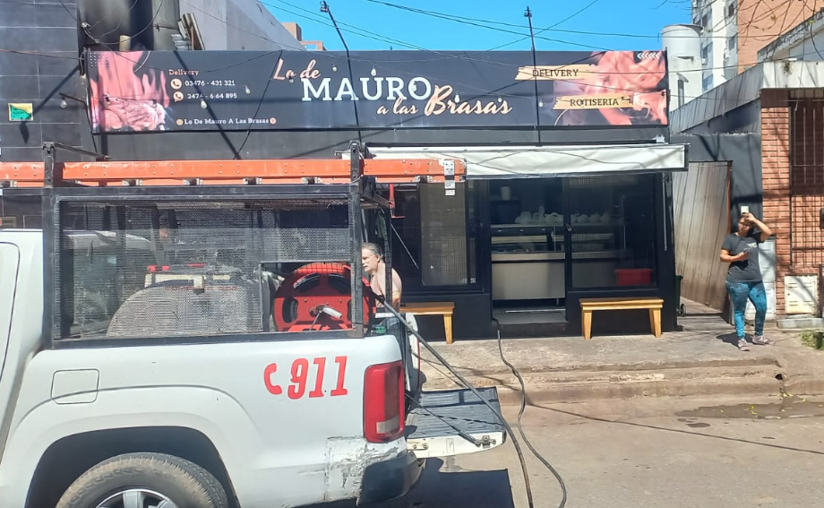 San Lorenzo: principio de incendio en una rotisería