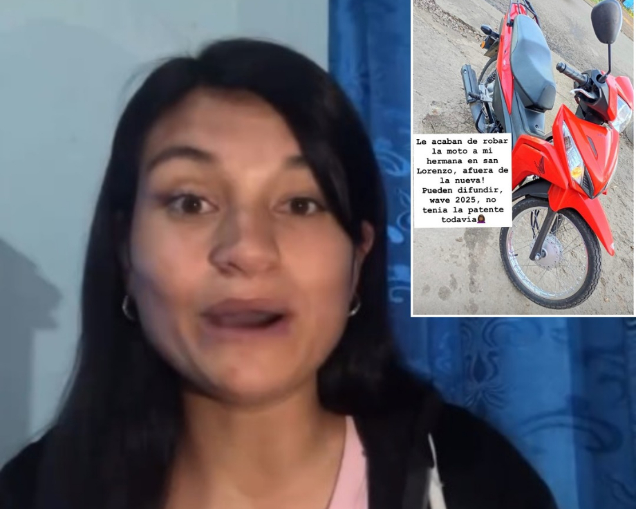 San Lorenzo: le robaron la moto y organiza una rifa para poder comprarse otra