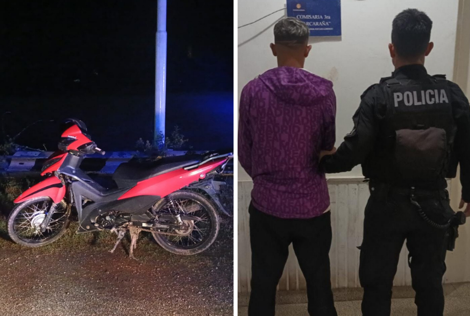 Circulaba por la ruta en una moto robada: terminó en la comisaría