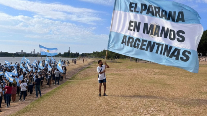 Soberanía y defensa del Paraná: organizaciones sociales convocan a un acto central frente al Monumento
