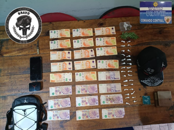 San Lorenzo: Cae un joven tras una persecución y el secuestro de cocaína y marihuana