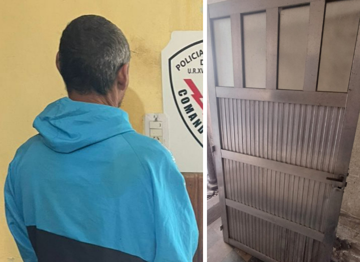 Fray Luis Beltrán: detienen a un hombre que caminaba con una puerta al hombro y no pudo justificar su origen