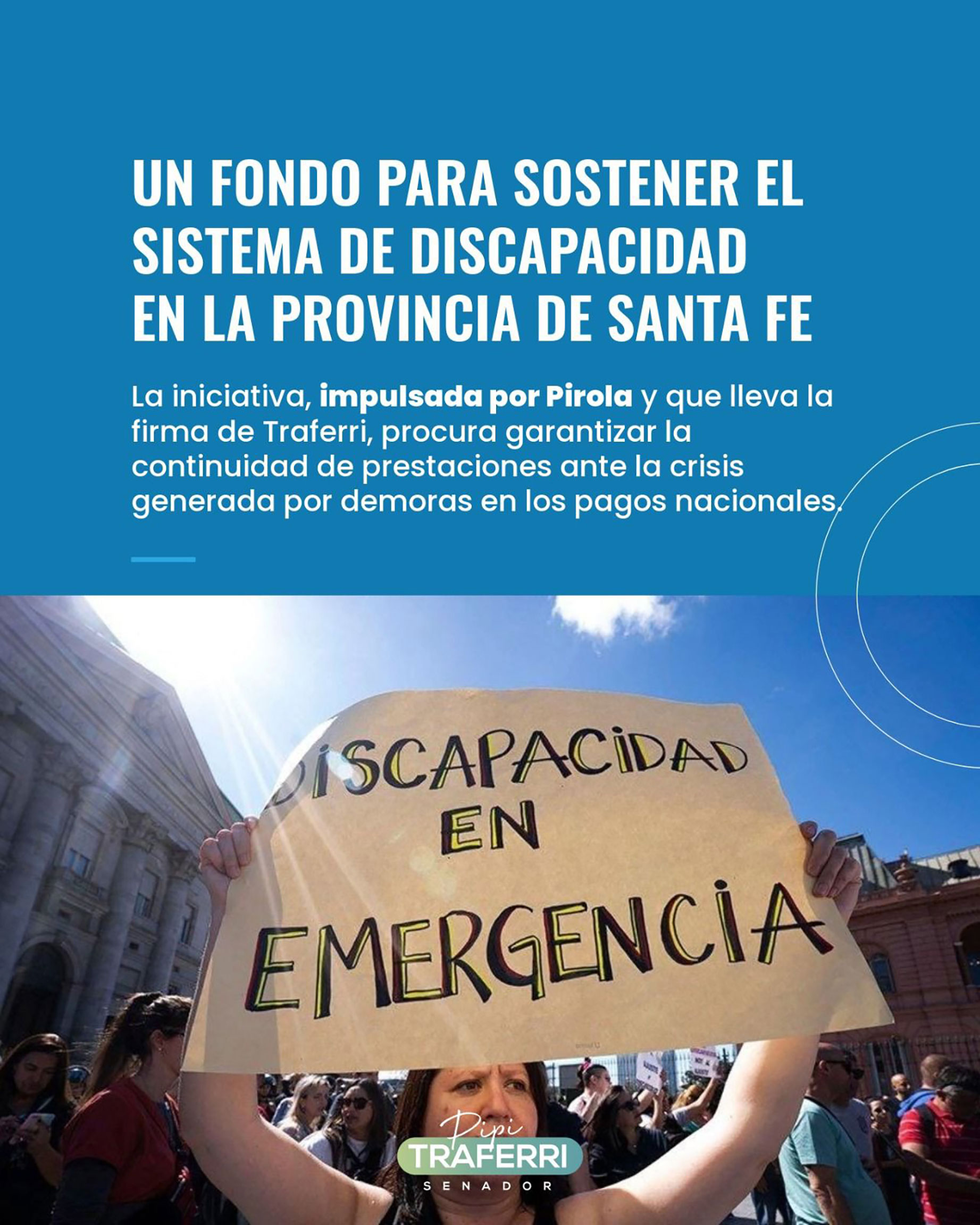 El Senado busca crear un fondo de sostenimiento del sistema de discapacidad en Santa Fe