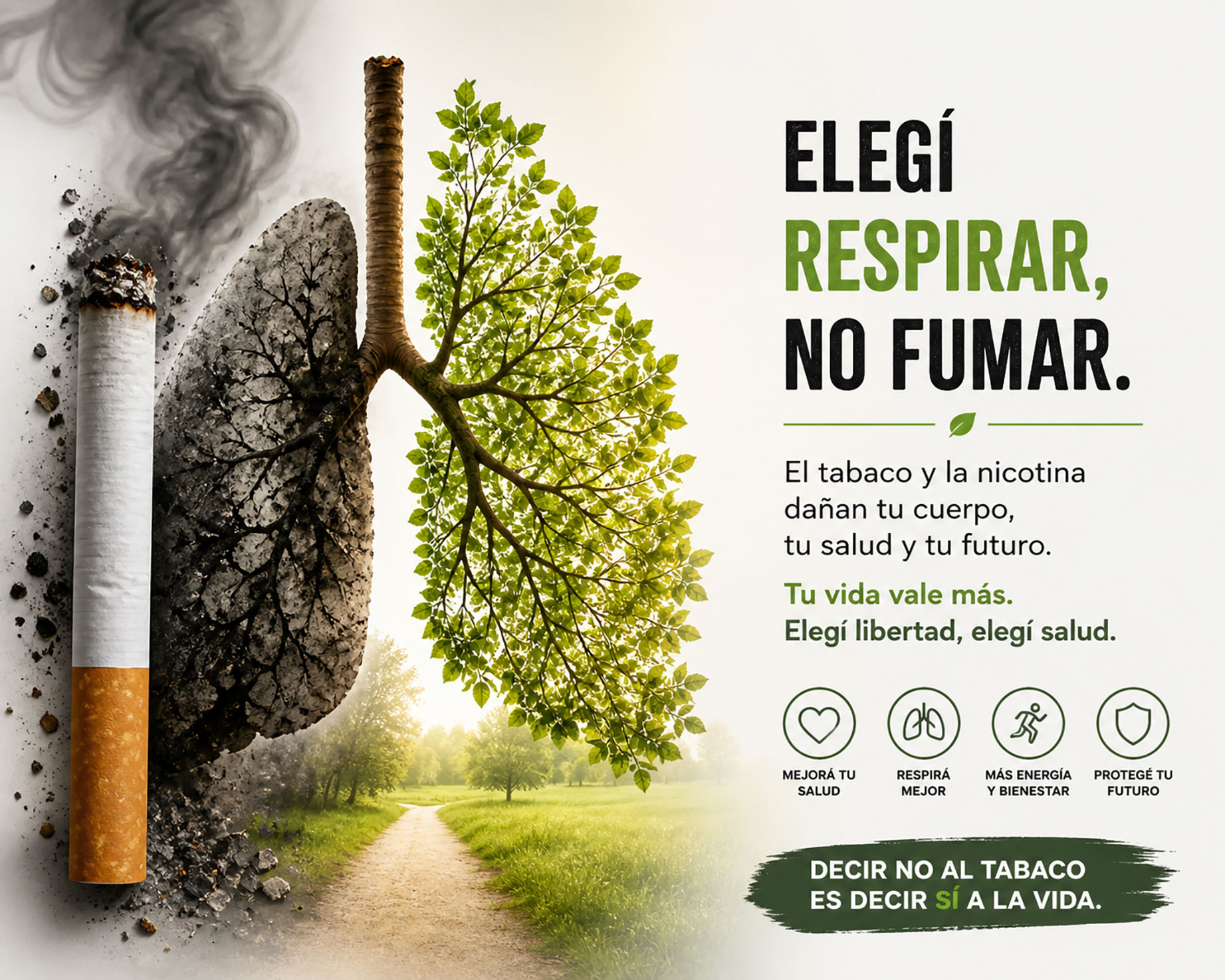 Contra el tabaco y la nicotina