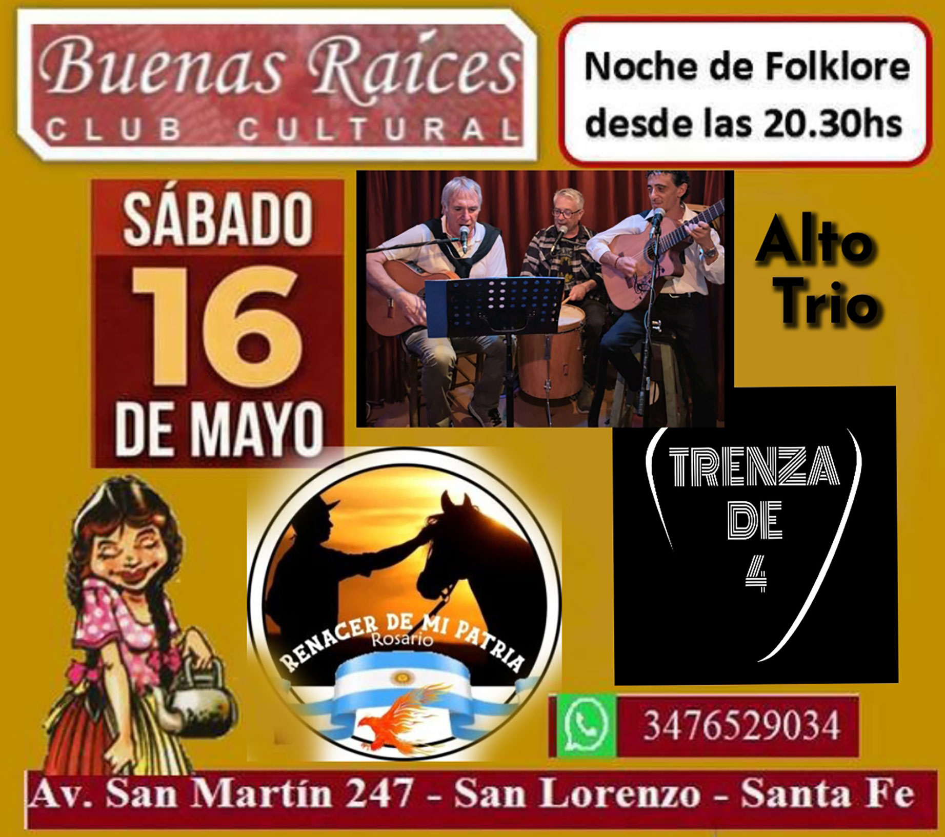 Noche de Folclore y Tradiciones en Buenas Raíces