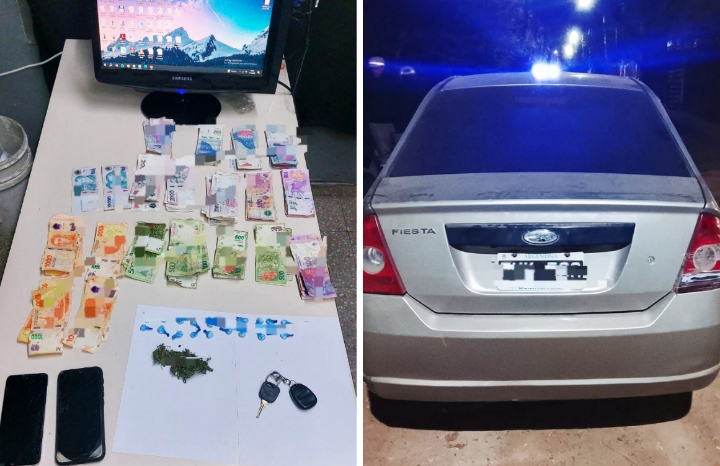 Roldán: detuvieron a dos jóvenes con más de veinte envoltorios de marihuana y dinero en efectivo durante un operativo nocturno