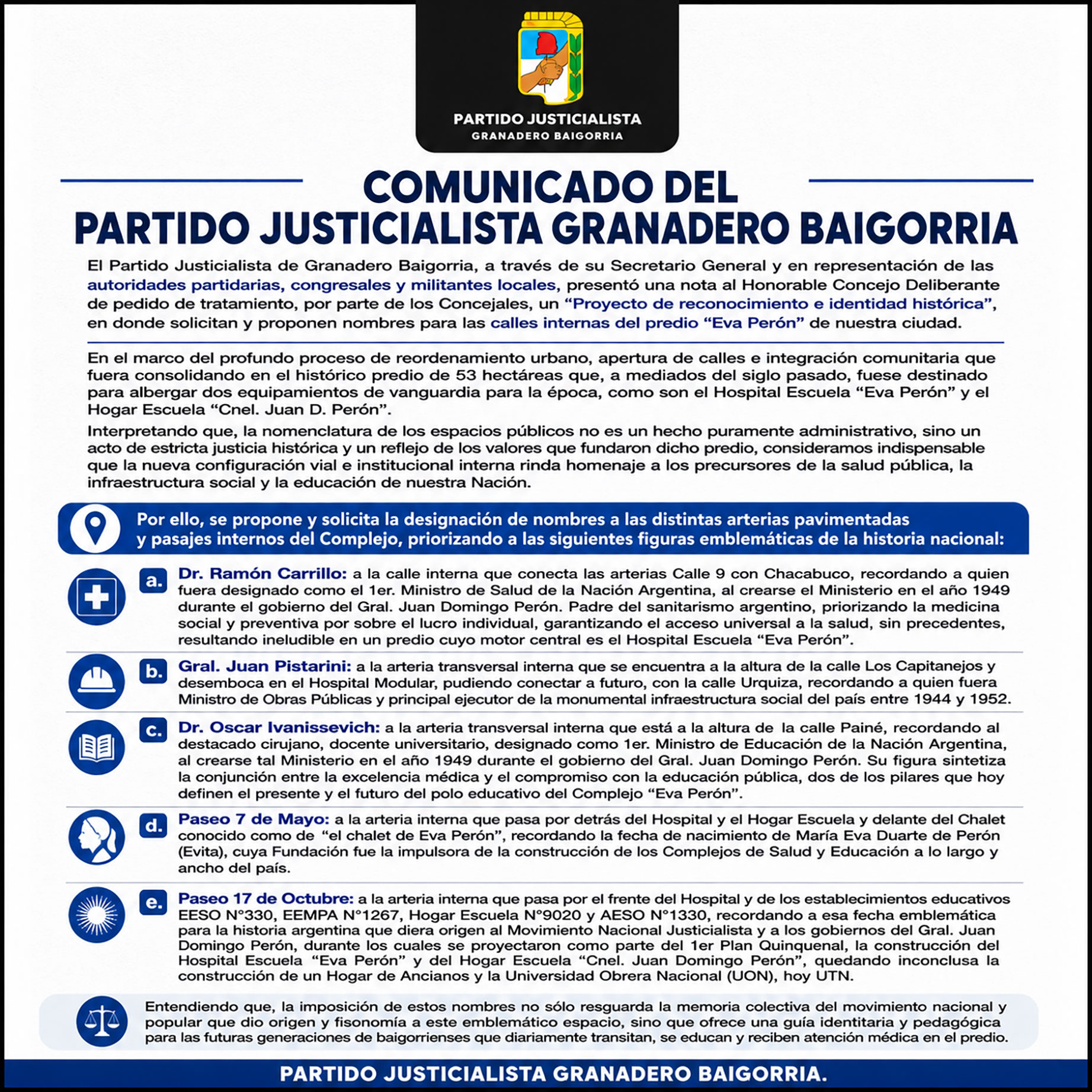 “Proyecto de reconocimiento e identidad histórica”