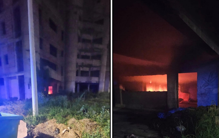 Incendio intencional afectó al edificio que pertenecía al narco Delfín Zacarias