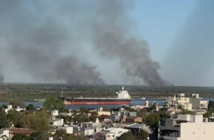 Humo de las islas: San Lorenzo apunta a la inacción de Entre Ríos por la reaparición de incendios