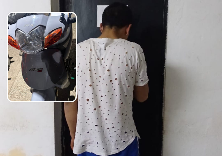 Lo sorprendieron llevando una moto sin llave y descubrieron que acababa de ser robada