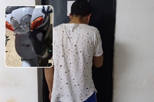 Lo sorprendieron llevando una moto sin llave y descubrieron que acababa de ser robada