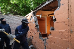 Derribaron un búnker en Pérez y ya son 150 los inmuebles inactivados en Santa Fe
