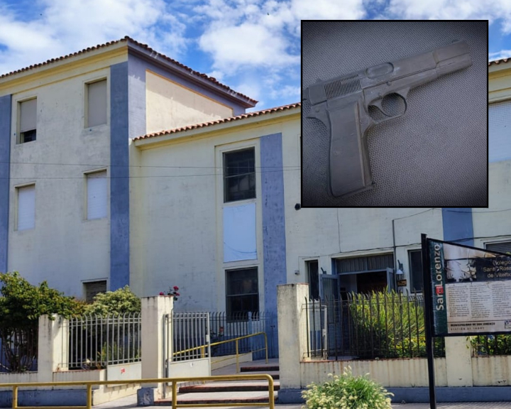 Momentos de tensión en el Colegio Santa Rosa de Viterbo: un alumno ingresó con una réplica de arma de fuego